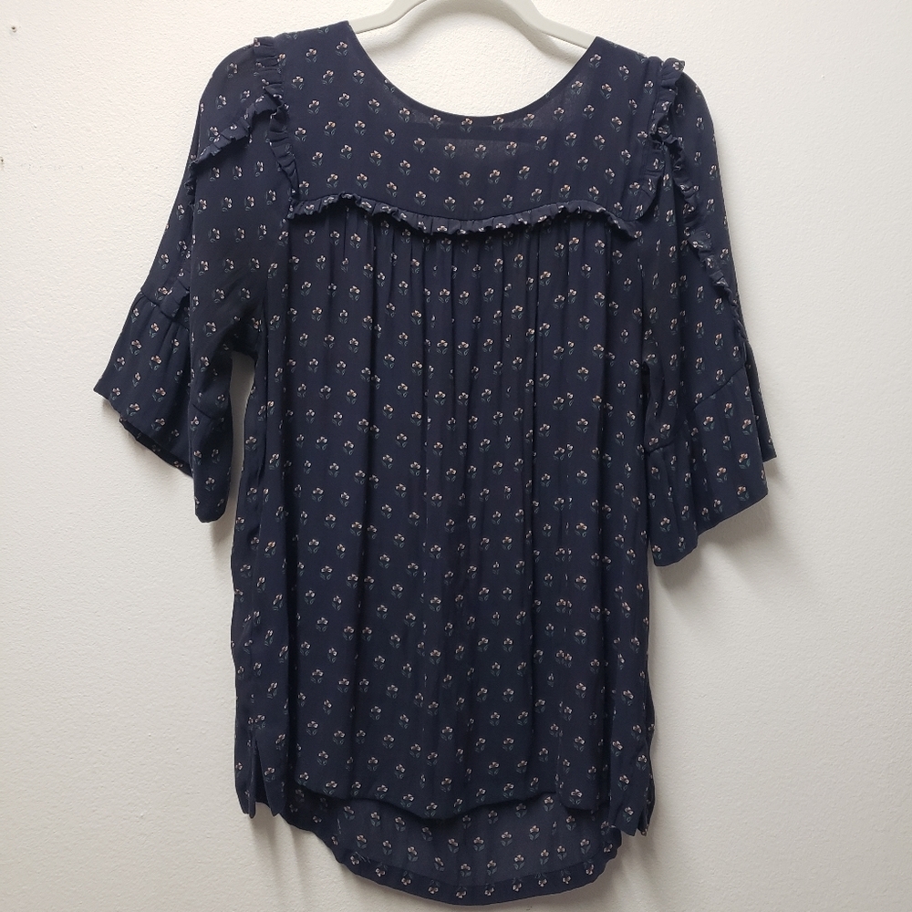 Loft navy blouse